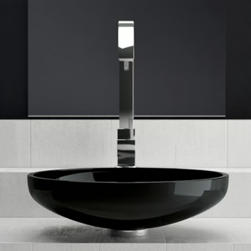 AQUA - Countertop round crystal washbasin by Glass Design - view 3